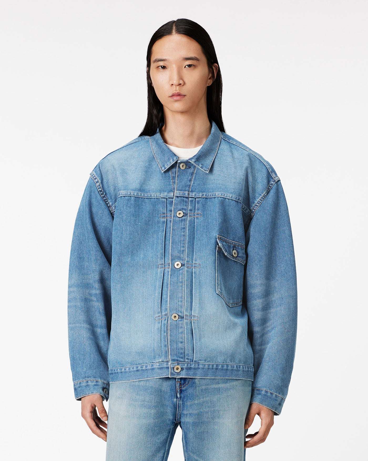 ジャケット・アウター KAJA 12oz BLUE DENIM JACKET size 1 OVY Acne Studios - Morris Oversized Denim Jacket in Mid Blue – gravitypope