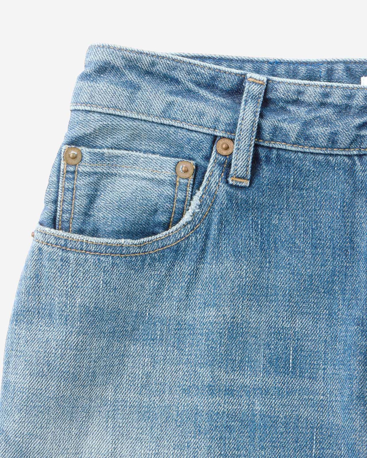 Selvedge Wide Straight Jeans 12oz Medium Indigo,MEDIUM INDIGO, large image number 7