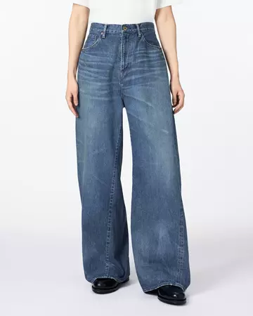 MEN | ReDESIGN Skew Wide Jeans 12oz Dark Indigo,DARK INDIGO, large image number 0
