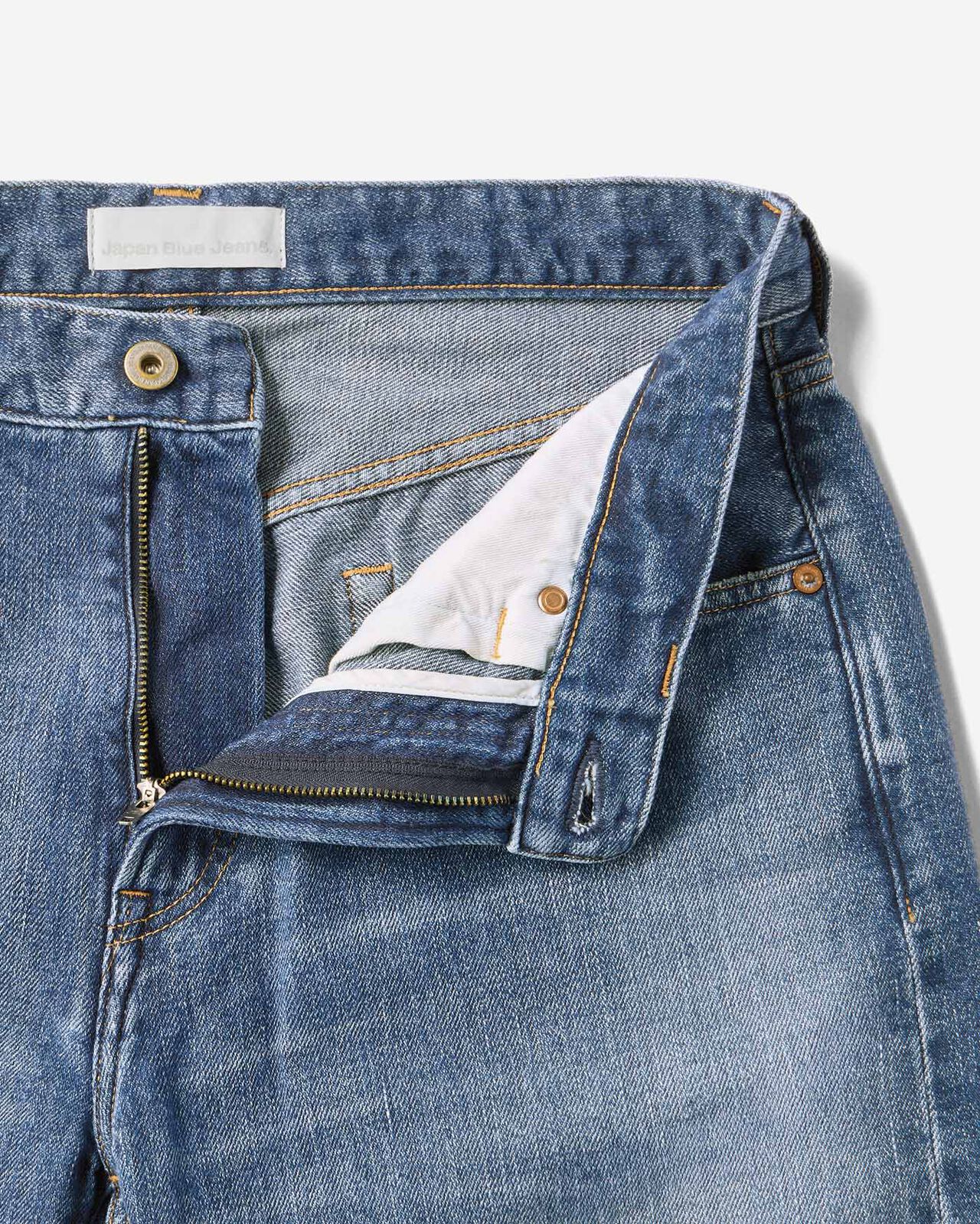 Smooth Wide Jeans 9oz Medium Indigo,MEDIUM INDIGO, large image number 4