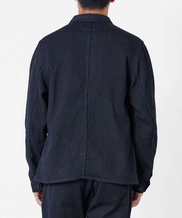 Sashiko Coverall Jacket,INDIGO, large image number 2