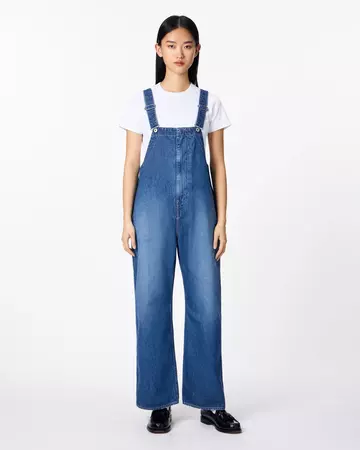 WOMEN | Denim Overalls 11oz Medium Indigo,MEDIUM INDIGO, large image number 0