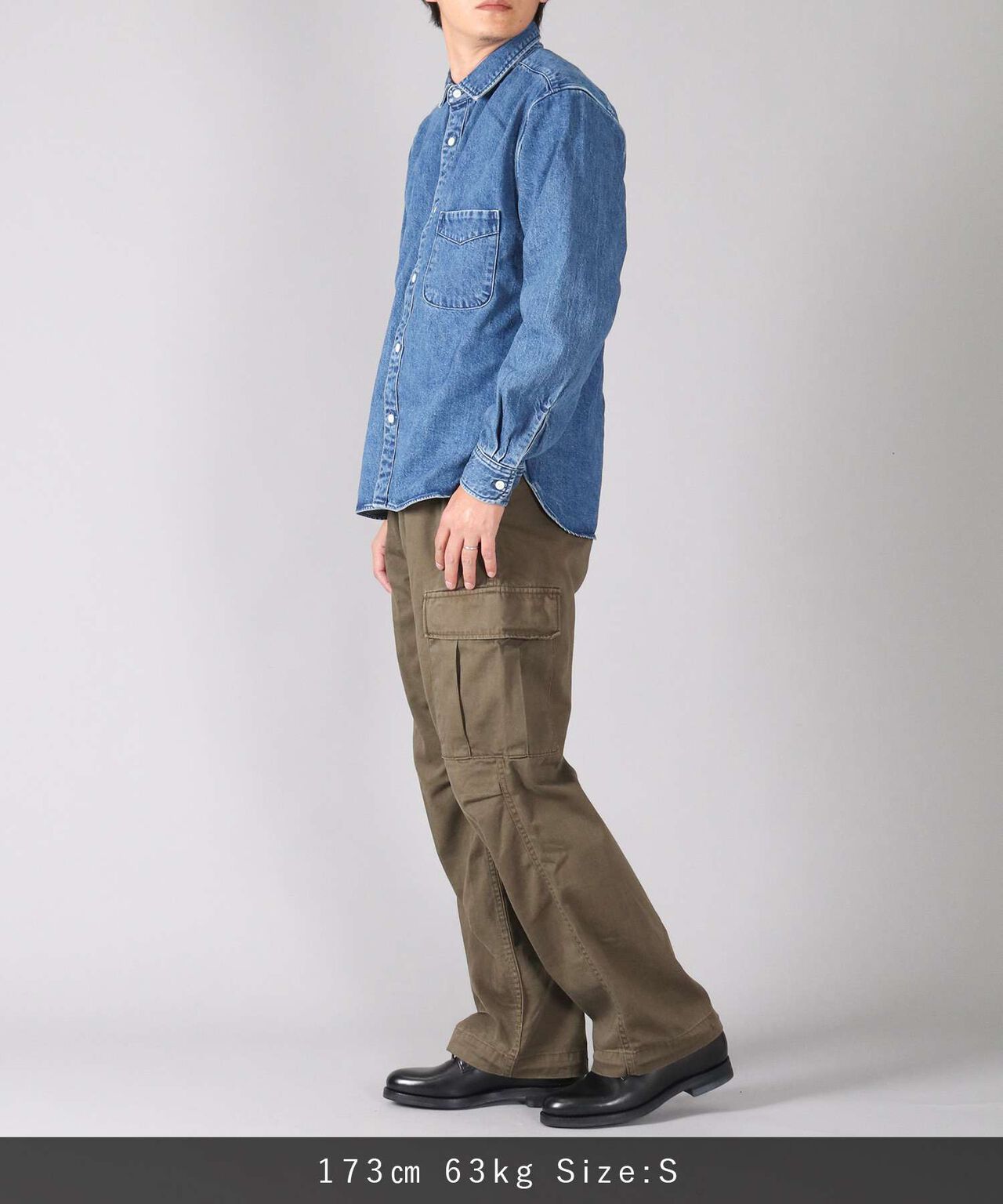 Sulphur Dyed Loose Satin Cargo Pants,OLIVE, large image number 8
