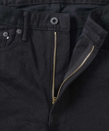 J414 14oz Black Classic Straight Selvedge Jeans,BLACK, small image number 10