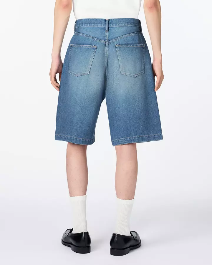 MEN | Light Tuck Shorts 9oz Medium Indigo