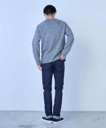 J201 14.8oz US Cotton Tapered Selvedge Jeans,INDIGO, large image number 9