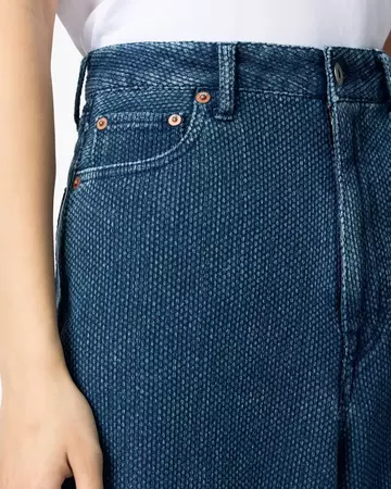 WOMEN | Sashiko Loose Pants Dark Indigo,DARK INDIGO, large image number 3