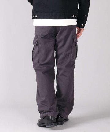 Sulphur Dyed Loose Satin Cargo Pants,OLIVE, large image number 12