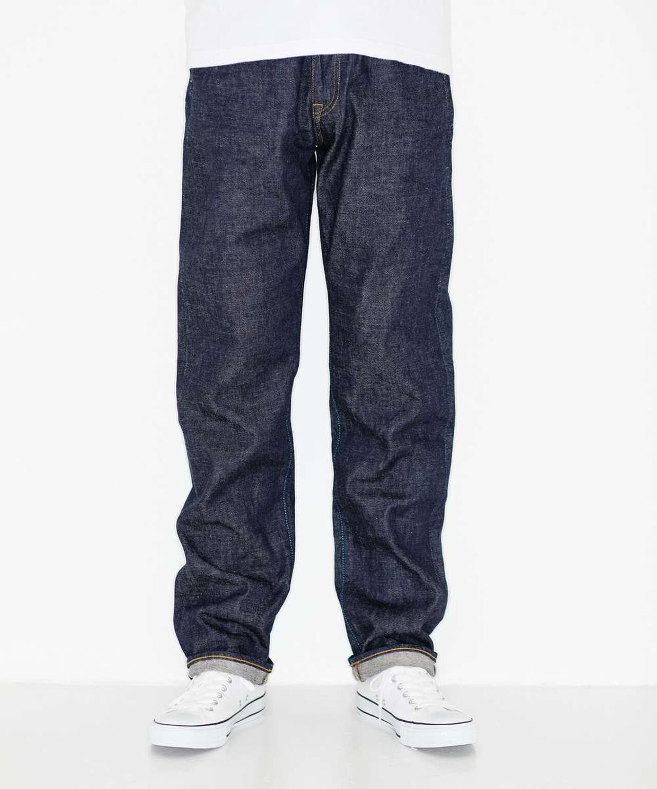 J401 CIRCLE Classic Straight 14.8oz American Cotton Vintage Selvedge Jeans,INDIGO, large image number 0
