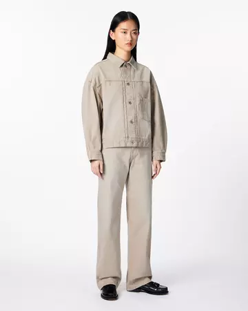WOMEN | Denim Jacket 13.5oz Beige,BEIGE, large image number 3