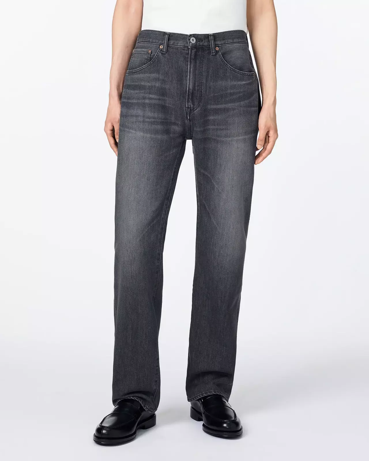 MEN | Light Wide Jeans 9oz Washed Black,WASHED BLACK, large image number 0