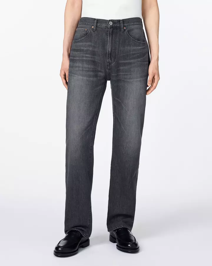 MEN | Light Wide Jeans 9oz Washed Black,, medium