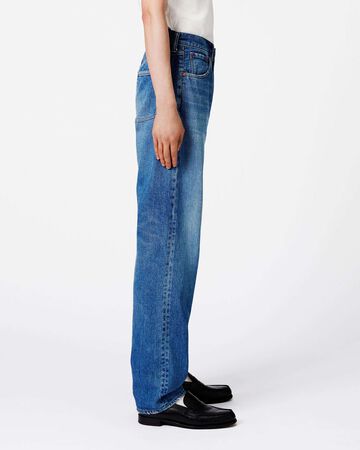 Smooth Wide Jeans 9oz Medium Indigo,MEDIUM INDIGO, small image number 1