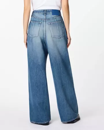 WOMEN | Light Loose Jeans 9oz Medium Indigo,MEDIUM INDIGO, large image number 2